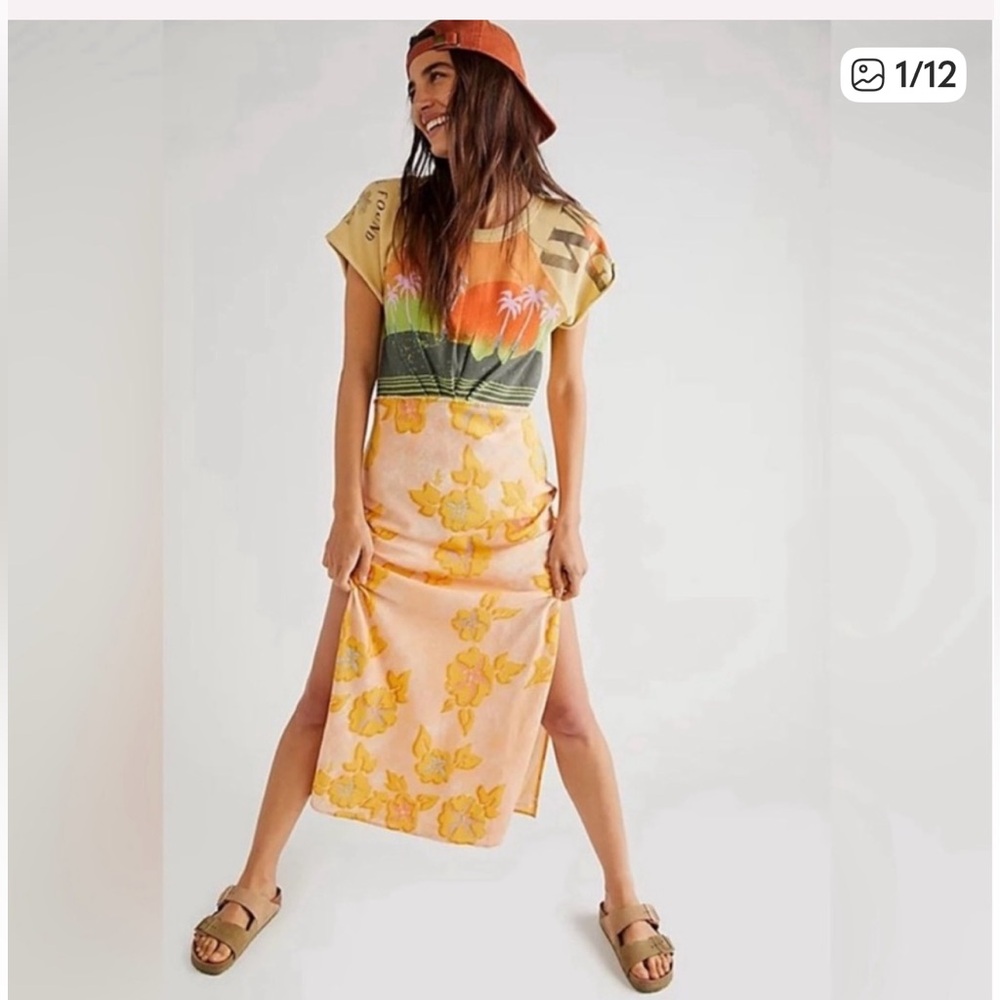 Free People Keanu Multi-Color  Maxi Dress